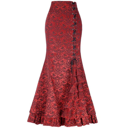 Gothic Vintage Fishtail High Waist Bodycon Mermaid Skirt