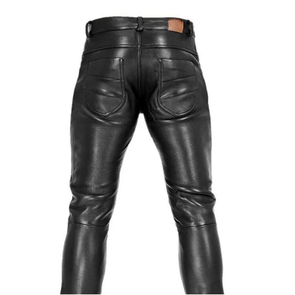 Goth Steampunk Pu Leather Pant Black Motorcycle Slim Legging