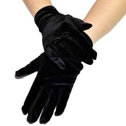 Wrist Length Opera Velvet Gloves Tea