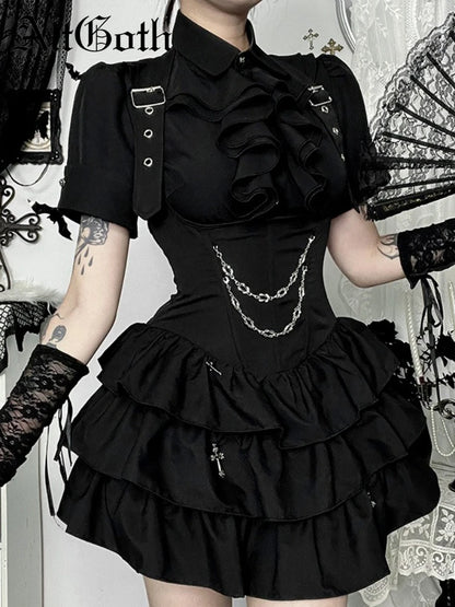 Sleeveless Chain High Waist Dress