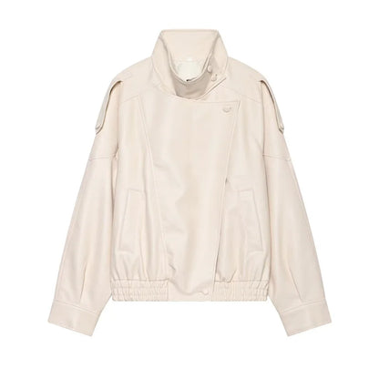 Fall Pebble Faux Leather Jacket