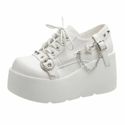 Gothic Mary Jane Strap Up Platforms