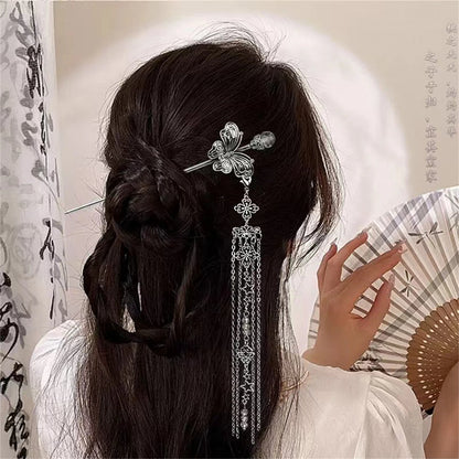 Gothic Style Pendant Hairpin Metal Moon Tassel Hair Accessories