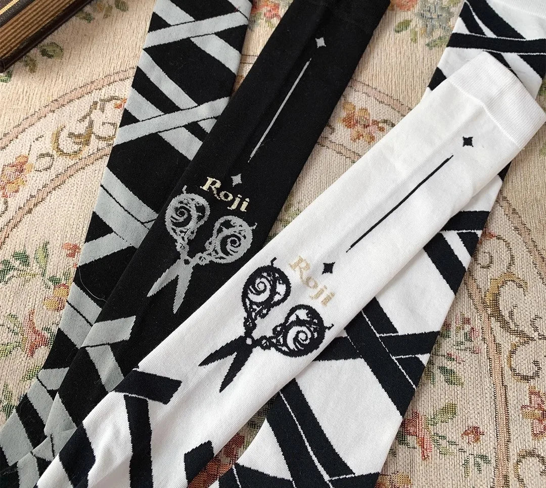 Scissors Lolita Over-the-knee Lace Bow Stockings