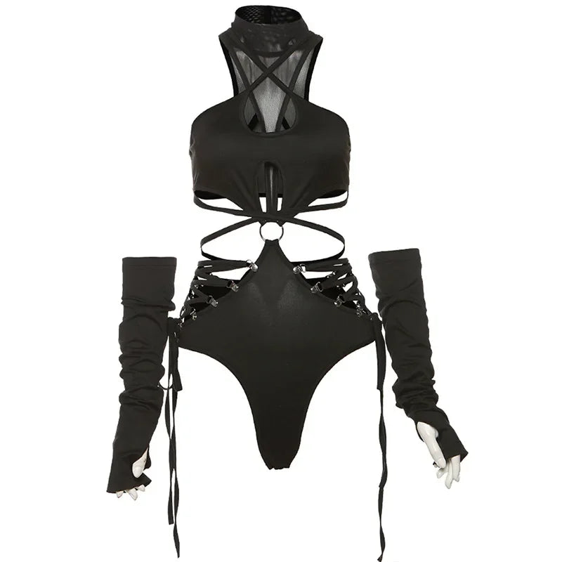 Bandage Cyber Suit Glovewrap Top