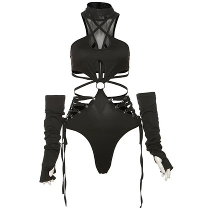 Bandage Cyber Suit Glovewrap Top