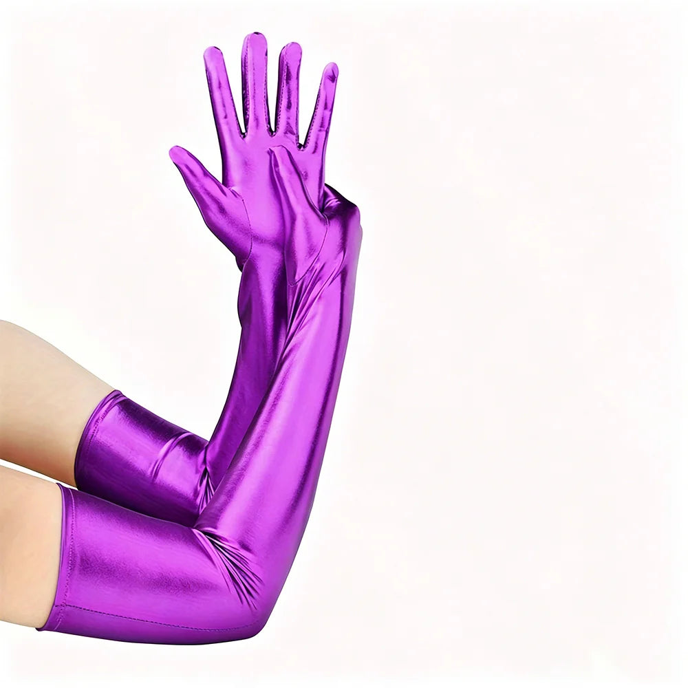 Leather Long Gloves Party Nightlub