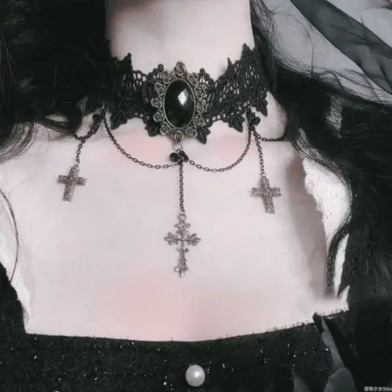 Lace Chokers Necklace Clavicle Chain Choker