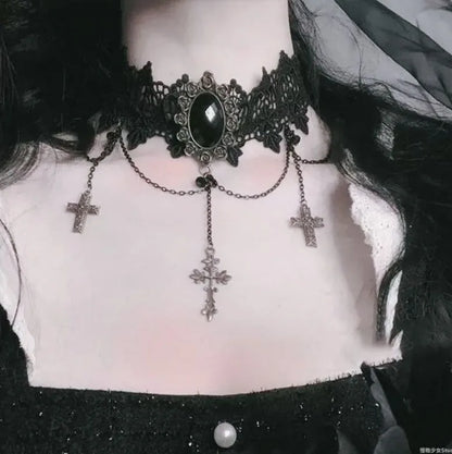 Lace Chokers Necklace Clavicle Chain Choker