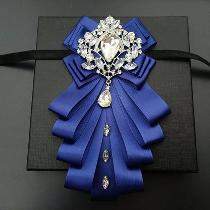 High-end Bow Tie Collar Flower French Business Suit Shirt