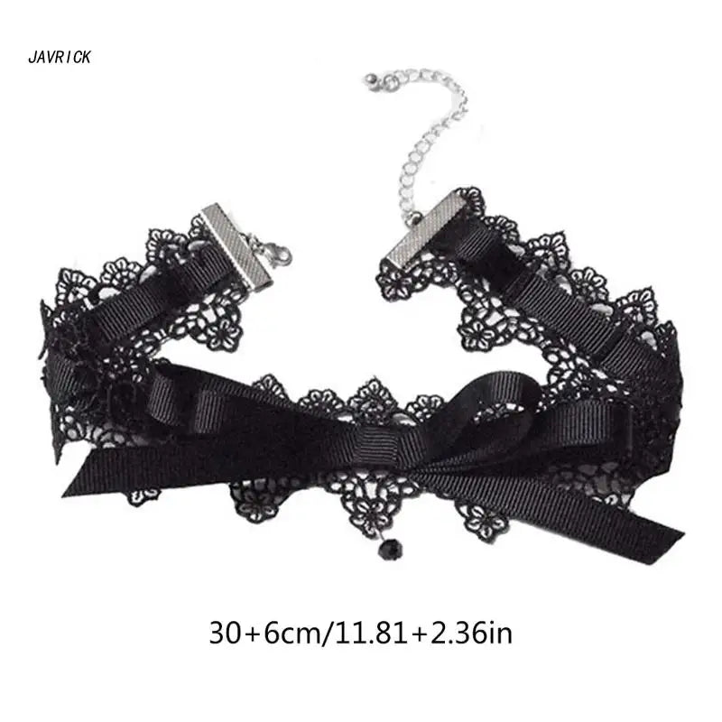 Black Lace Bowknot Choker Vintage Choker Necklace