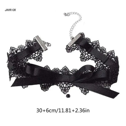 Black Lace Bowknot Choker Vintage Choker Necklace