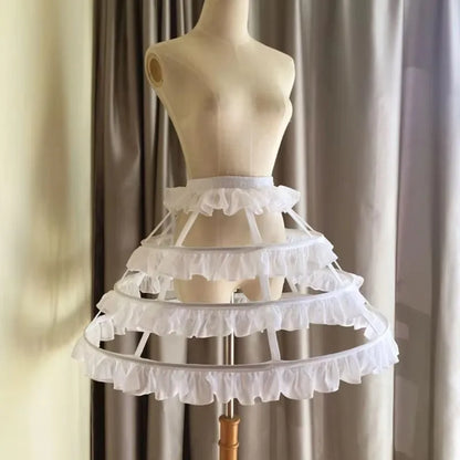 Hollow Lace Bird Cage Fish Bone Skirt Cosplay Dress Skirt Petticoat Dress