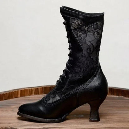 Elegant Victorian Pointed Witchy Boots
