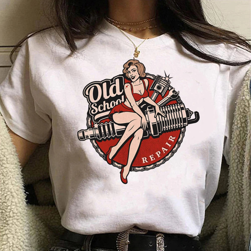 Rockabilly graphic manga tshirt
