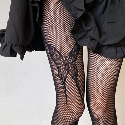 Tights Gothic Cross Print Club Stockings Nylon Socks Fishnet Pantyhose
