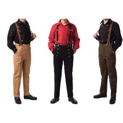 Medieval Historical Retro Pants Steampunk Overalls Casual Pants