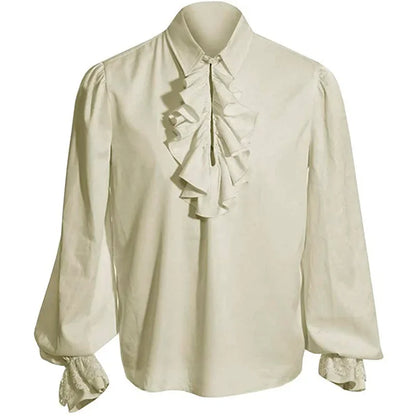 Vampire Renaissance Victorian Shirt White Steampunk Ruffle