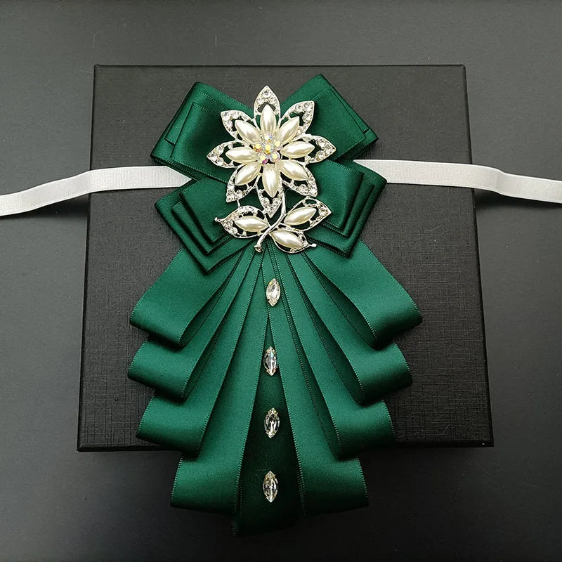High-end Bow Tie Collar Flower French Business Suit Shirt