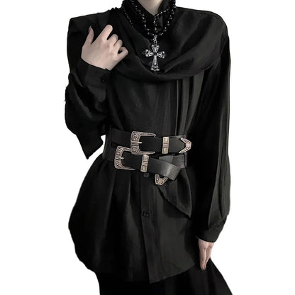 Gothic Wear Casual Long Sleeve Retro Shirt