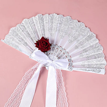 Gothic Victorian Lace Bamboo Fans