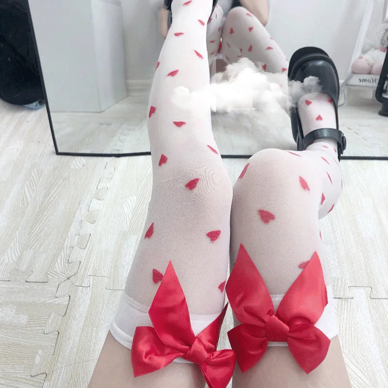 Long Socks Black Goth Stockings Thigh Highs Socks
