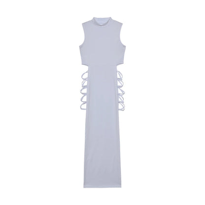 Criss Cross Fox Lady Sleeveless Dress,