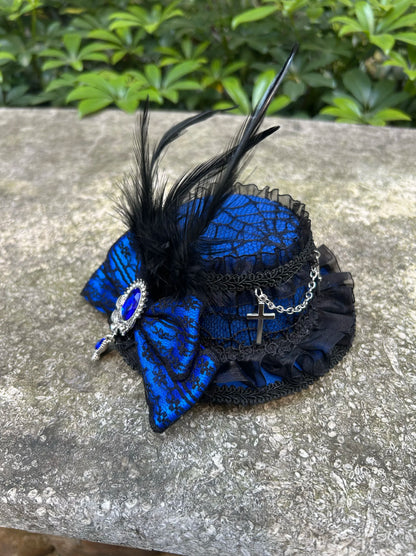 Lolita headpiece retro cross hair tophat