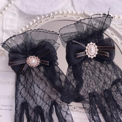 Tea Lady Mesh Bow Glove