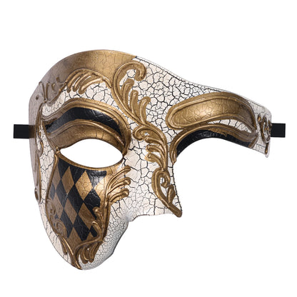 Men's masquerade mask Vintage Venice Phantom of the Opera half face