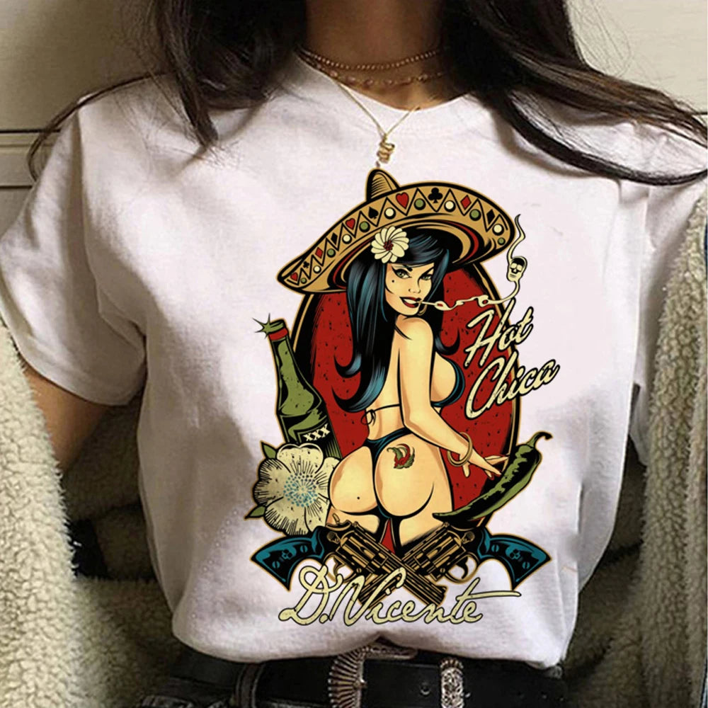 Rockabilly graphic manga tshirt