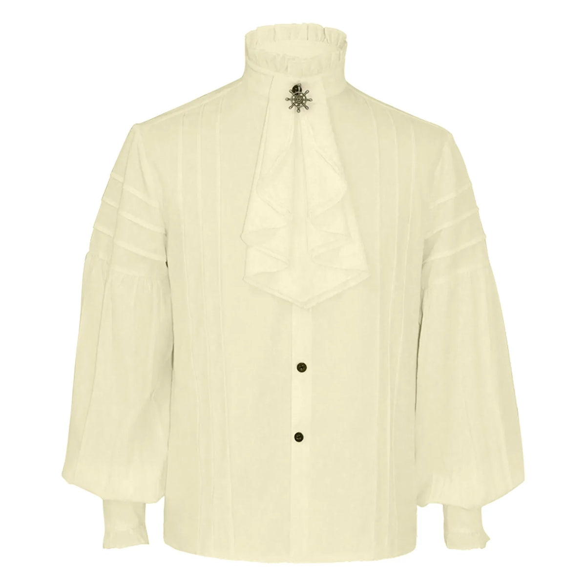 Men's Ruffle Shirts Gothic Vintage Court Style Turtleneck Long Sleeve Vampire Victorian