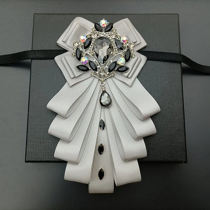 High-end Bow Tie Collar Flower French Business Suit Shirt