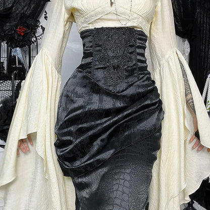 Asymmetrical Maxi Gothic High Rise Mermaid Skirts