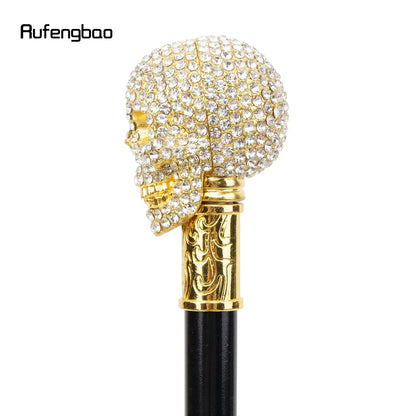 Artificial White Diamond Skull Walking Cane Gentleman