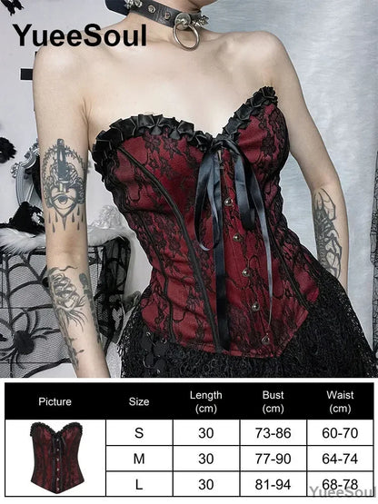 Gothic Lace Mesh Crop Spaghetti Strap Tops