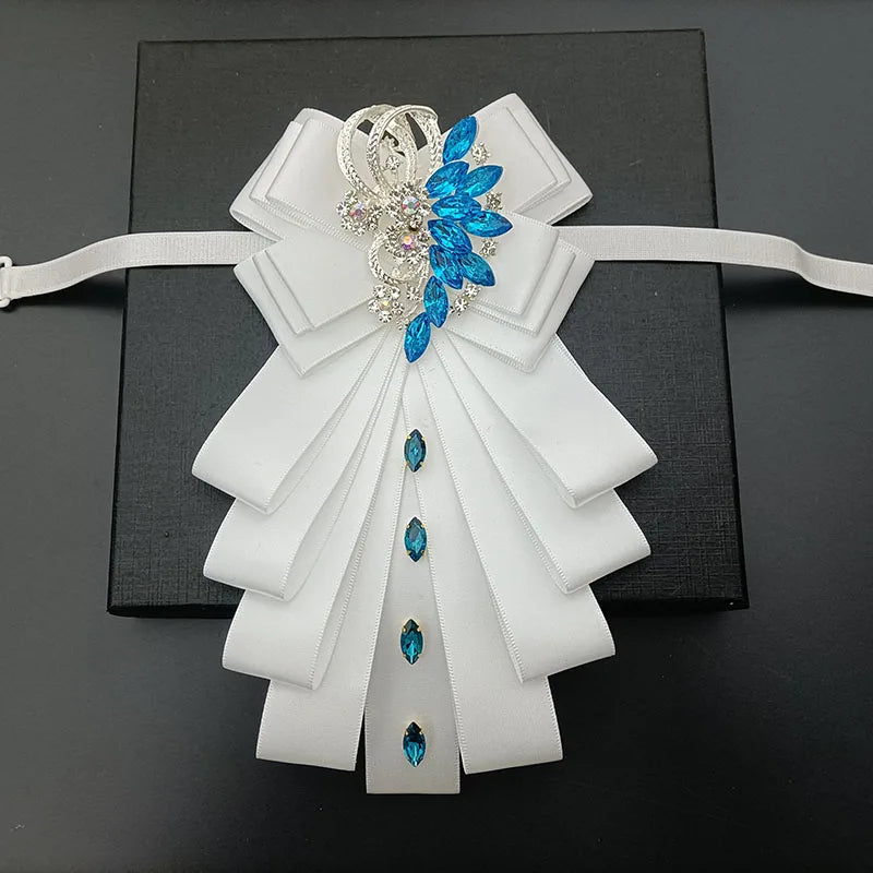 High-end Bow Tie Collar Flower French Business Suit Shirt