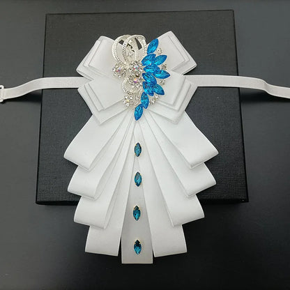 High-end Bow Tie Collar Flower French Business Suit Shirt