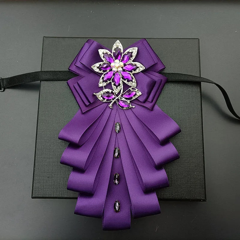 High-end Bow Tie Collar Flower French Business Suit Shirt
