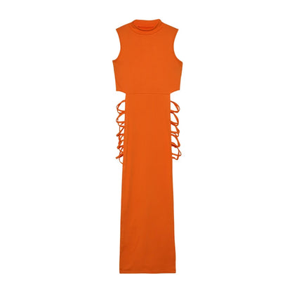 Criss Cross Fox Lady Sleeveless Dress,