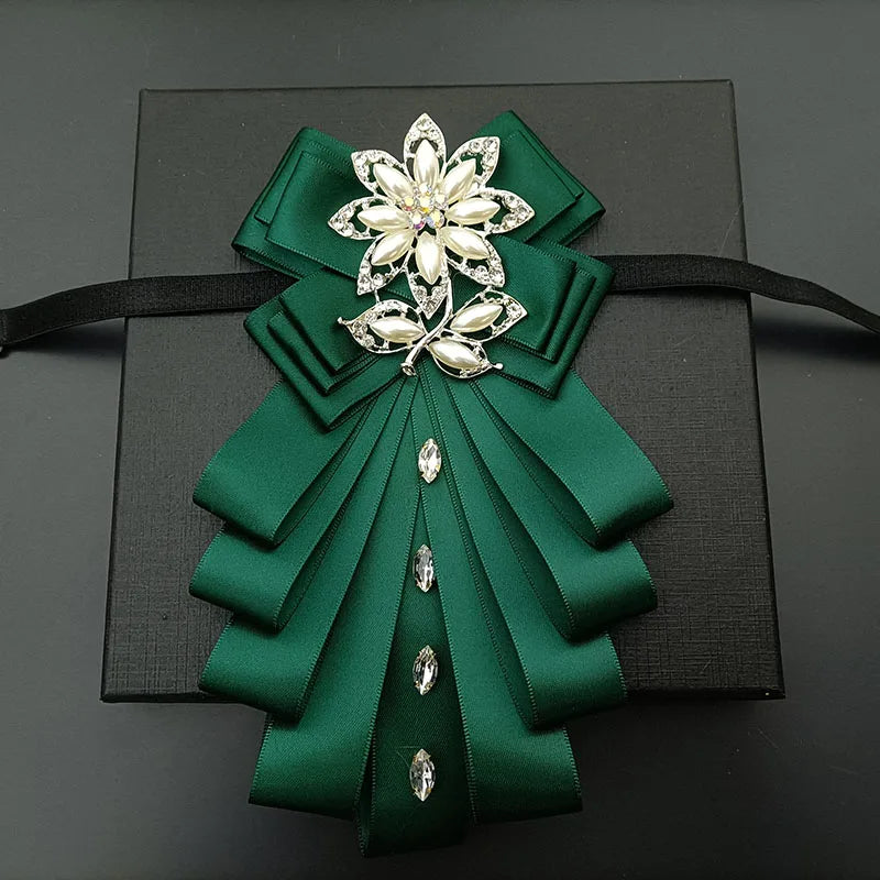 High-end Bow Tie Collar Flower French Business Suit Shirt