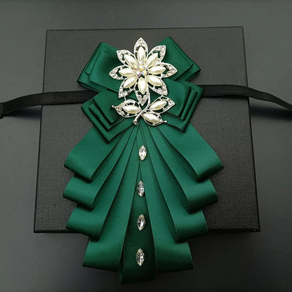 High-end Bow Tie Collar Flower French Business Suit Shirt