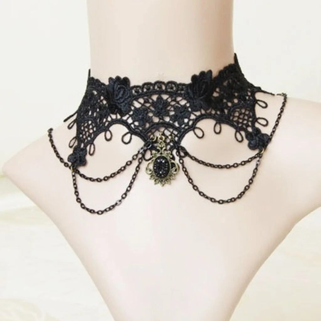 Lace Chokers Necklace Clavicle Chain Choker