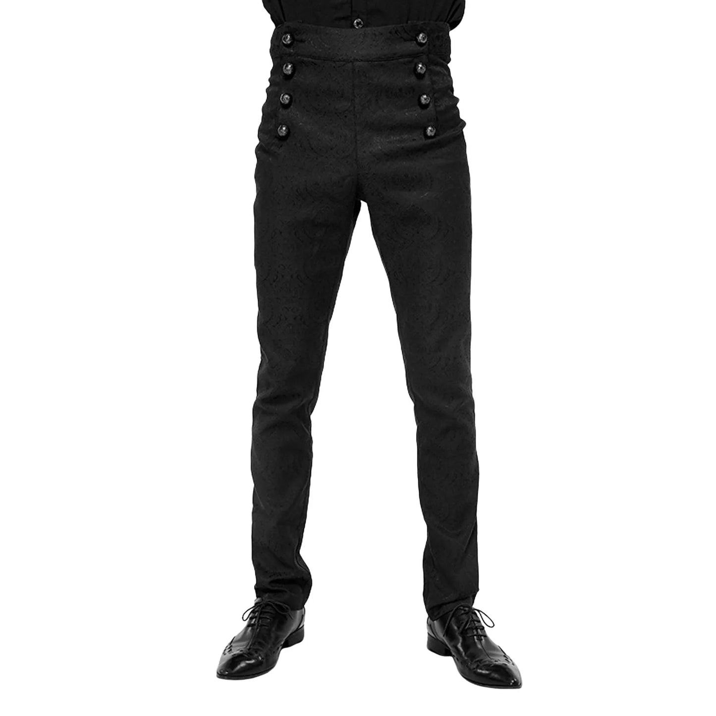 Vintage Men Victorian Pants High Waist Casual Trousers Joggers
