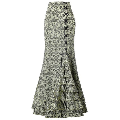 Gothic Vintage Fishtail High Waist Bodycon Mermaid Skirt