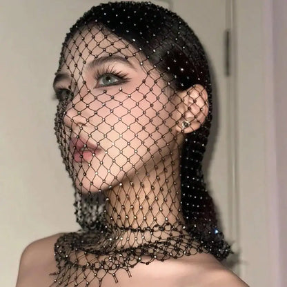 Masquerade Rhinestone Mask Diamond Lace