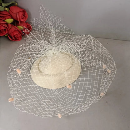 Retro Black Veil Small Dinner Party Hat
