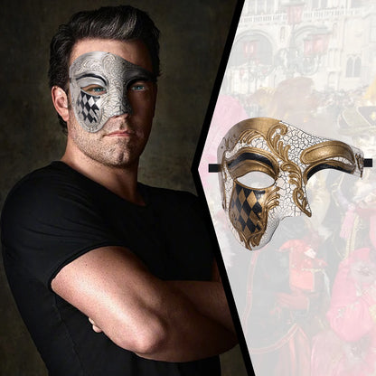 Men's masquerade mask Vintage Venice Phantom of the Opera half face