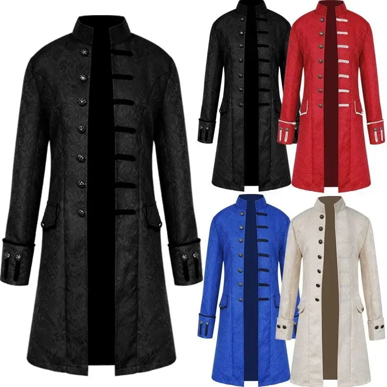 Long Gothic Coat Steampunk Vampire Trench Coat