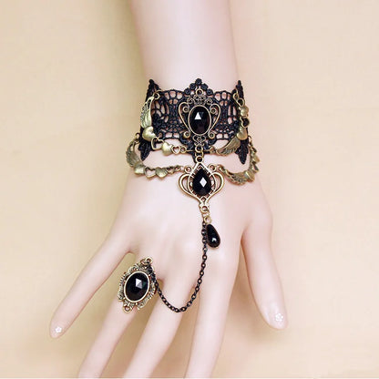 Gothic Lace Cuff Fingerless Glove